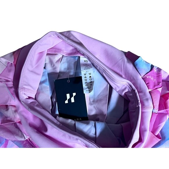 Halara Breezeful Watercolor Quick Dry Pleated Mini Active Casual Skirt sz XS Pin - Picture 4 of 6